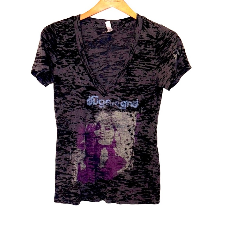 Sugarland Novelty concert Black gray logo Graphic V- Neck T-Shirt Rock Country